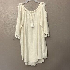 Firth Boho Cold Shoulder With Tassels Off White Small